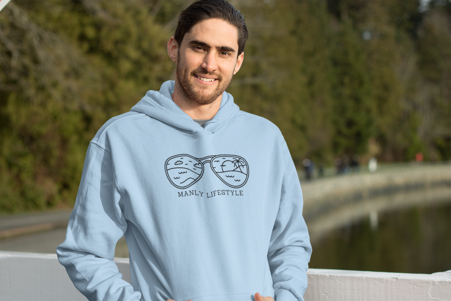 Men's Manly Logo Hoodie (Light Colours)