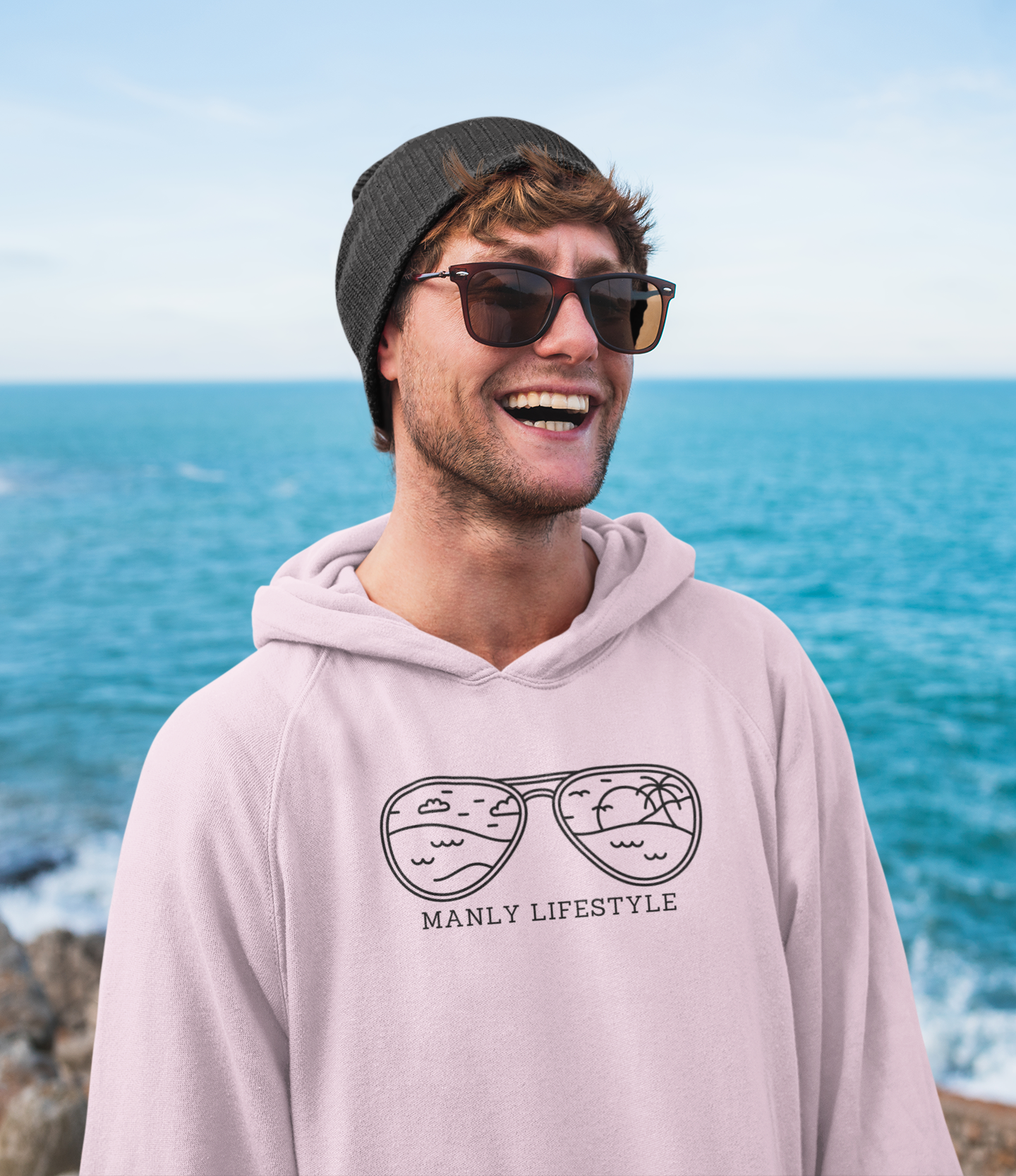 Men's Manly Logo Hoodie (Light Colours)