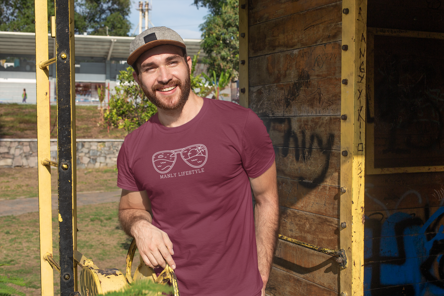 Men's Manly Logo T-Shirt (Dark Colours)