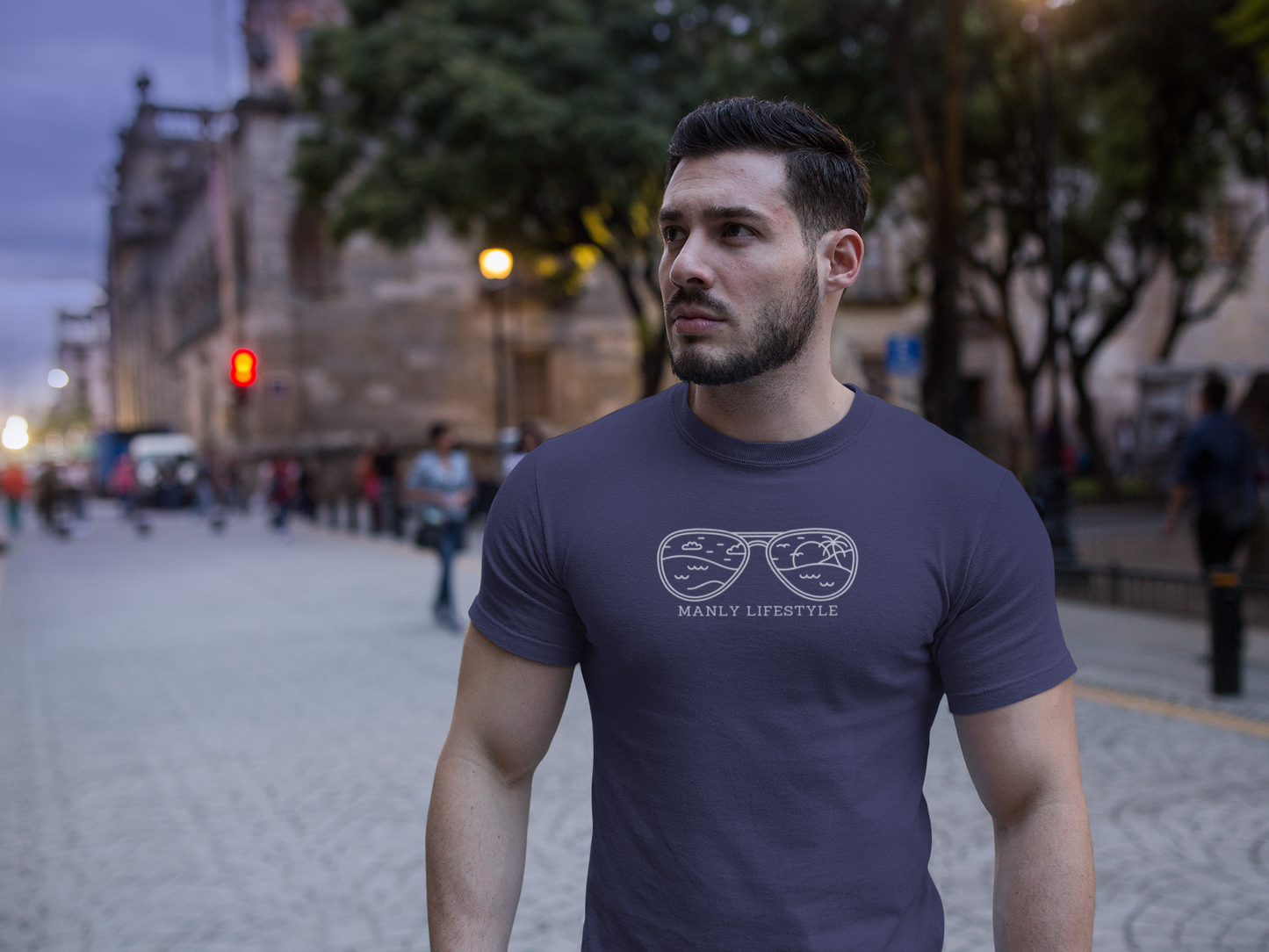 Men's Manly Logo T-Shirt (Dark Colours)