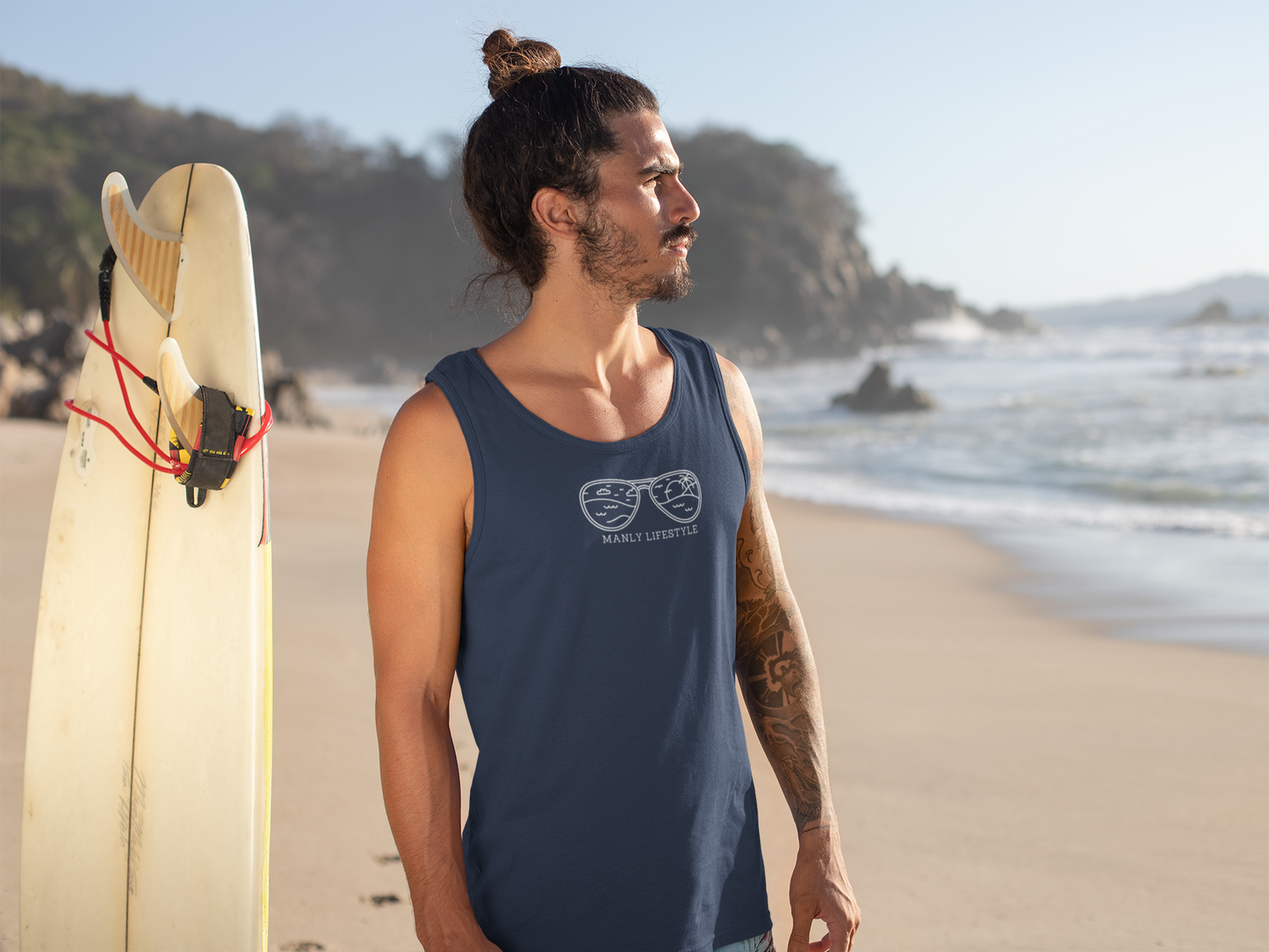 Men's Manly Logo Tank (Dark Colours)