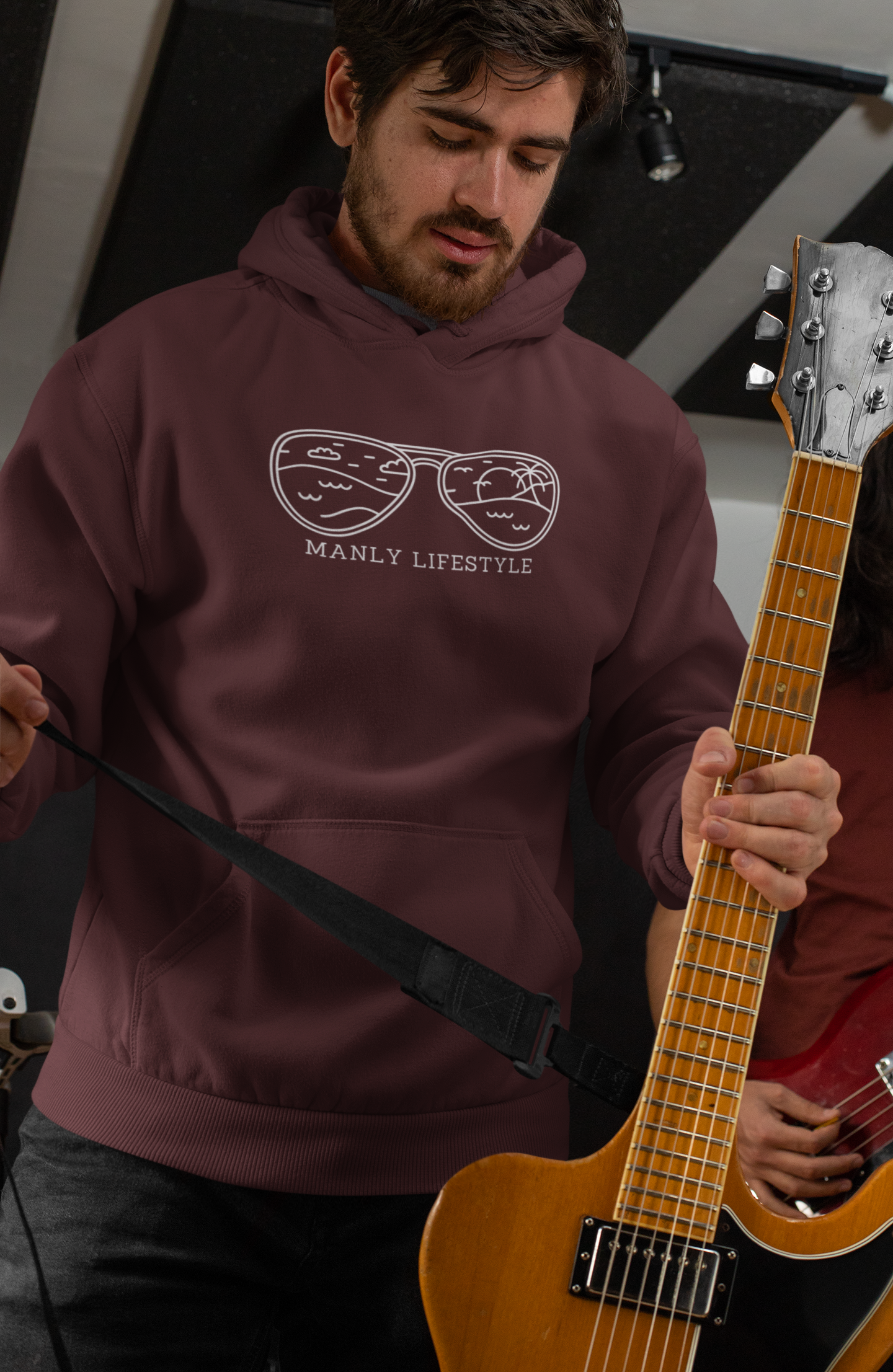 Men's Manly Logo Hoodie (Dark Colours)